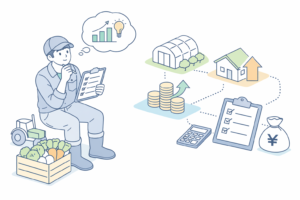 経営診断チェックリストに取り組む農業者